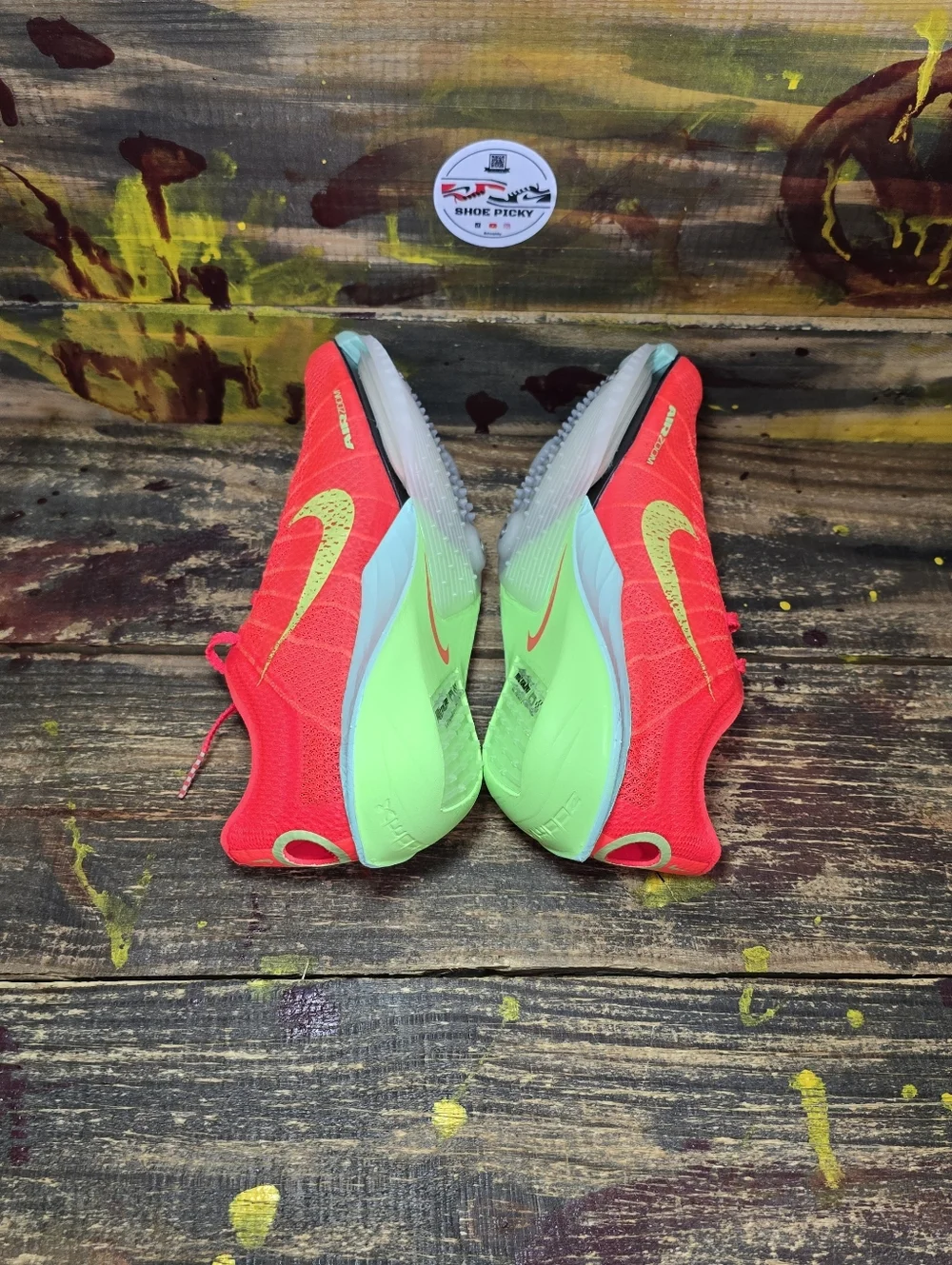 Nike‎ Air Zoom Victory 2 Spikes Bright Crimson Lime Men Sz 5.5, 6.5 FD8411-600